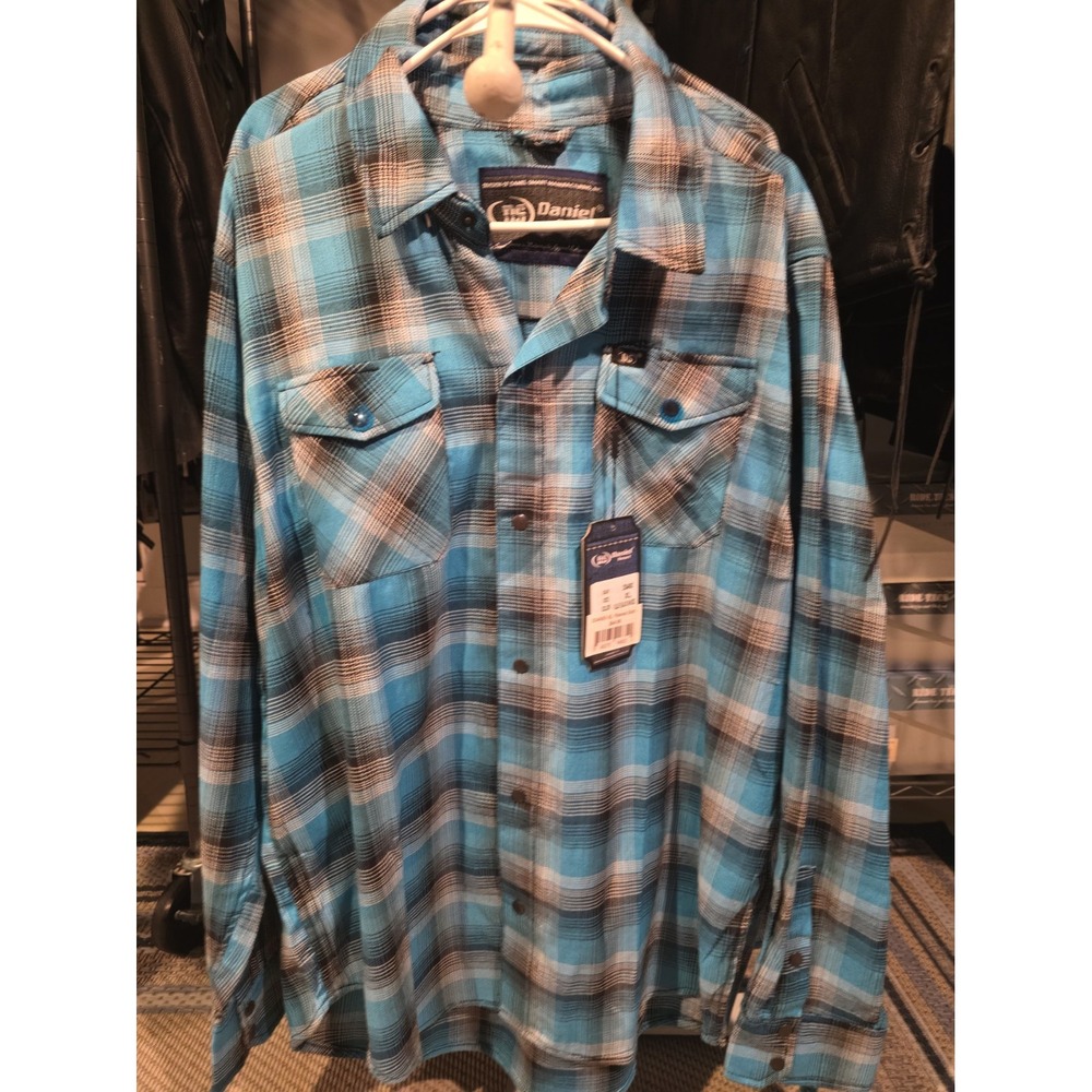 DS Daniel Smart DS4683 Flannel Shirt Blue XL